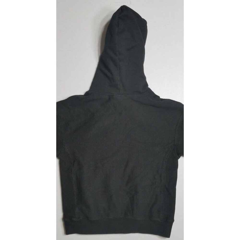 Champion Big Logo Reverse Weave Black Hoodie Hooded Sweatshirt Women's Small - Picture 12 of 14